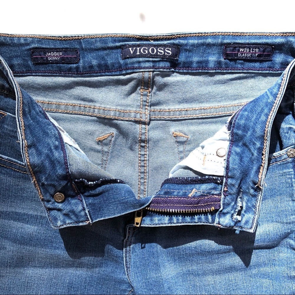 Vigoss Jagger Skinny Distressed Ripped Jeans - Picture 5 of 12